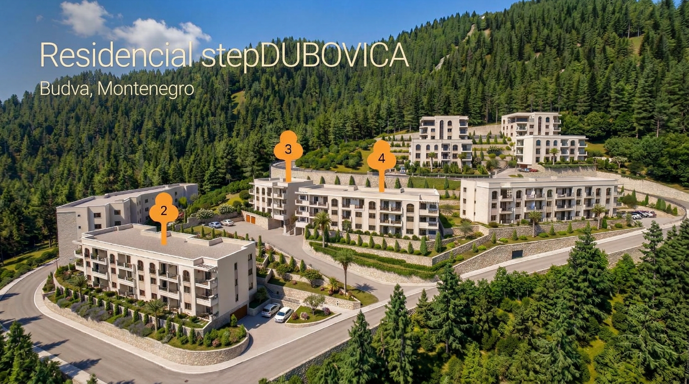 stepDUBOVICA — Nueva promoción en Budva (Montenegro) — Venta — Budva · 173597€/mes